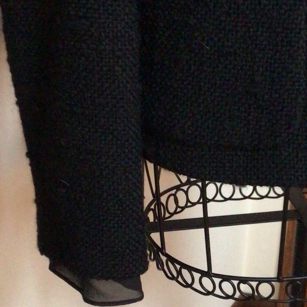 Banana Republic blazer, black on black tweed, 6, new with tags - Picture 4 of 8